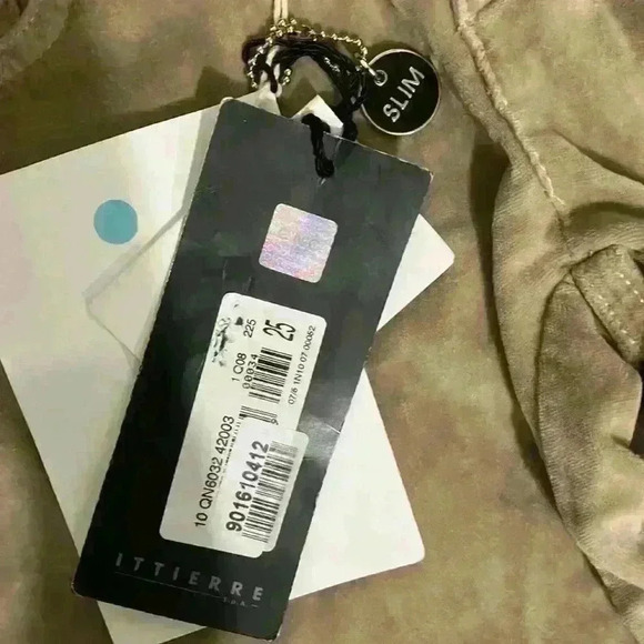 CNC Velour Beige Camel Slim Bootcut Pants Size 25 Y2K 90s - Picture 5 of 9